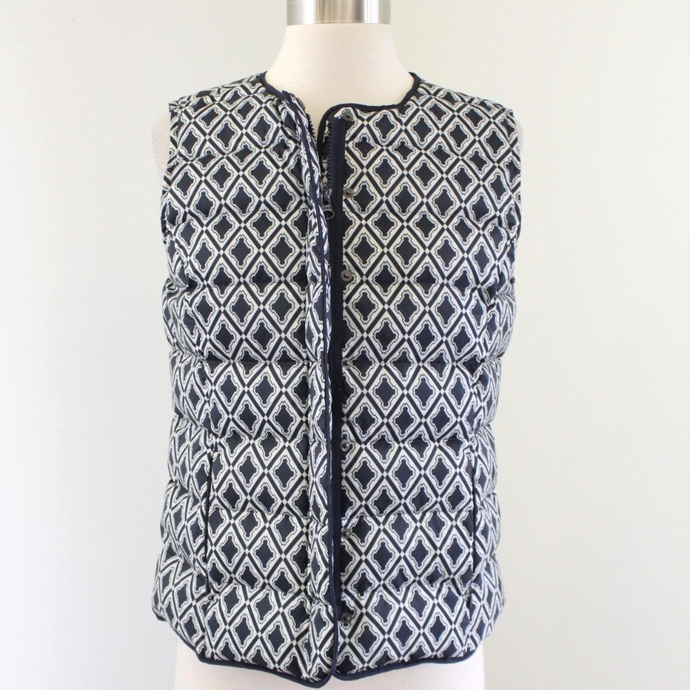 Talbots Geometric Down Puffer Vest